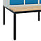Vestiaire C+P Evolo Plus, 3 compartiments, largeur des compartiments 300 mm, avec banquette encastrée, L 900 x P 815 x H 2120 mm, verrou rotatif, gris clair/bleu clair