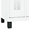 Vestiaire C+P Evolo Plus, 3 compartiments, largeur des compartiments 300 mm, avec pieds, verrou rotatif, L 900 x P 500 x H 1950 mm,blanc trafic/blanc trafic