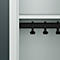 Vestiaire C+P Evolo Plus, 3 compartiments, largeur des compartiments 400 mm, avec banquette encastrée, L 1200 x P 815 x H 2120 mm, verrou rotatif, gris clair/gris anthracite