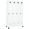 Vestiaire C+P Evolo Plus, 4 compartiments, largeur des compartiments 300 mm, avec pieds, butée à droite, verrou rotatif de sécurité, butée soft, anti-effraction, L 1200 x P 500 x H 1950 mm, blanc trafic RAL 9016/blanc trafic RAL 9016
