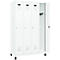 Vestiaire C+P Evolo Plus, 4 compartiments, largeur des compartiments 300 mm, avec pieds, butée droite, serrure à cylindre, butée soft, anti-effraction, L 1200 x P 500 x H 1950 mm, blanc trafic RAL 9016/blanc trafic RAL 9016