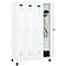 Vestiaire C+P Evolo Plus, 4 compartiments, largeur des compartiments 300 mm, avec pieds, butée droite, serrure à cylindre, butée soft, anti-effraction, L 1200 x P 500 x H 1950 mm, blanc trafic RAL 9016/blanc trafic RAL 9016