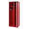 Vestiaire de pompiers C+P Evolo Kombi, 2 compartiments pour 1 personne, avec porte-casque, patins au sol, L 700 x P 500 x H 1850 mm, RAL 3000 rouge feu