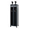 Vestiaire de pompiers C+P Evolo, modèle PRAKTUS, 2 compartiments, H 1950 x L 600 x P 500 mm, pieds, gris anthracite RAL 7016
