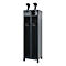 Vestiaire de pompiers C+P Evolo, modèle PRAKTUS, 2 compartiments, H 1950 x L 600 x P 500 mm, pieds, gris anthracite RAL 7016