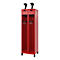 Vestiaire de pompiers C+P Evolo, modèle PRAKTUS, 2 compartiments, H 1950 x L 600 x P 500 mm, pieds, rouge feu RAL 3000