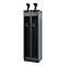 Vestiaire de pompiers C+P Evolo, modèle PRAKTUS, 2 compartiments, H 1950 x L 600 x P 500 mm, socle, gris anthracite RAL 7016