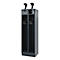Vestiaire de pompiers C+P Evolo, modèle PRAKTUS, 2 compartiments, H 1950 x L 600 x P 500 mm, socle, gris anthracite RAL 7016