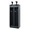 Vestiaire de pompiers C+P Evolo, modèle PRAKTUS, 2 compartiments, H 1950 x L 800 x P 500 mm, socle, gris anthracite RAL 7016