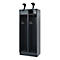 Vestiaire de pompiers C+P Evolo, modèle PRAKTUS, 2 compartiments, H 1950 x L 800 x P 500 mm, socle, gris anthracite RAL 7016