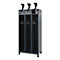 Vestiaire de pompiers C+P Evolo, modèle PRAKTUS, 3 compartiments, H 1950 x L 900 x P 500 mm, pieds, gris anthracite RAL 7016