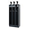 Vestiaire de pompiers C+P Evolo, modèle PRAKTUS, 3 compartiments, H 1950 x L 900 x P 500 mm, socle, gris anthracite RAL 7016
