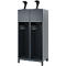 Vestiaire de pompiers C+P Evolo, modèle YOUNGSTER, 2 compartiments, H 1630 x L 800 x P 500 mm, pieds, gris anthracite RAL 7061