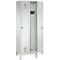 Vestiaire Evolo S 3000, acier, sur pieds, 2 compartiments, l. 300 mm chacun, serrure à cylindre, gris clair RAL 7035/gris clair RAL 7035