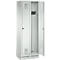 Vestiaire Evolo S 3000, avec socle, 2 compartiments, serrure à cylindre, gris clair RAL 7035/gris clair RAL 7035