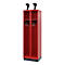 Vestiaire pompiers C+P Evolo EXPERT, 2 compartiments, avec socle, L 600 x P 500 x H 1950 mm, RAL 3000 rouge feu/RAL 7016 gris anthracite