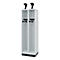 Vestiaire pompiers C+P Evolo EXPERT, 2 compartiments, avec socle, L 600 x P 500 x H 1950 mm, RAL 7035 gris clair/RAL 7016 gris anthracite