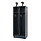 Vestiaire pompiers C+P Evolo EXPERT, 2 compartiments, avec socle, L 800 x P 500 x H 1950 mm, RAL 7016 gris anthracite/RAL 7016 gris anthracite