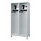 Vestiaire pompiers C+P Evolo Flexo, 2 compartiments, porte-casque, avec pieds, L 1000 x P 500 x H 1950 mm, RAL 7035 gris clair/RAL 7035 gris clair