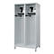 Vestiaire pompiers C+P Evolo Flexo, 2 compartiments, porte-casque, avec pieds, L 1000 x P 600 x H 1950 mm, RAL 7035 gris clair/RAL 7035 gris clair
