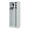 Vestiaire pompiers C+P Evolo Kombi, 2 compartiments pour 1 personne, avec porte-casque, patins au sol, L 700 x P 500 x H 1850 mm, gris clair RAL 7035