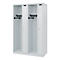 Vestiaire pompiers C+P Evolo Kombi, 4 compartiments pour 2 personnes, sans porte-casque, patins de sol, L 1200 x P 500 x H 1850 mm, gris clair RAL 7035