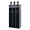 Vestiaire pompiers C+P Evolo PRAKTUS, 3 compartiments, porte-casque, avec socle, patins de sol, L 900 x P 500 x H 1850 mm, RAL 7016 gris anthracite