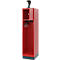 Vestiaire pompiers C+P Evolo Youngster, 1 compartiment, avec porte-casque, avec socle, L 400 x P 500 x H 1630 mm, RAL 3000 rouge feu/RAL 7016 gris anthracite