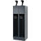 Vestiaire pompiers C+P Evolo Youngster, 2 compartiments, avec porte-casque, avec socle, L 600 x P 500 x H 1630 mm, RAL 7016 gris anthracite