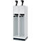 Vestiaire pompiers C+P Evolo Youngster, 2 compartiments, avec porte-casque, avec socle, L 600 x P 500 x H 1630 mm, RAL 7035 gris clair/RAL 7016 gris anthracite