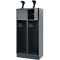 Vestiaire pompiers C+P Evolo Youngster, 2 compartiments, avec porte-casque, avec socle, L 800 x P 500 x H 1630 mm, RAL 7016 gris anthracite