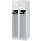 Vestiaire pompiers C+P Evolo Youngster, 2 compartiments, sans porte-casque, patins au sol, L 600 x P 500 x H 1530 mm, gris clair RAL 7035