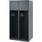 Vestiaire pompiers C+P Evolo Youngster, 2 compartiments, sans porte-casque, patins de sol, L 800 x P 500 x H 1530 mm, RAL 7016 gris anthracite