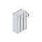 Vestiaire pompiers C+P Evolo Youngster, 3 compartiments, avec porte-casque, avec socle, L 900 x P 500 x H 1630 mm, RAL 7016 gris anthracite
