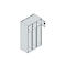 Vestiaire pompiers C+P Evolo Youngster, 3 compartiments, avec porte-casque, avec socle, L 900 x P 500 x H 1630 mm, RAL 7035 gris clair/RAL 7016 gris anthracite