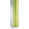 Vestiaire Resisto de C+P, 1 compartiment, 2 casiers, L 396 x P 540 x H 1950 mm, gris clair/bleu clair