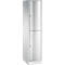 Vestiaire Resisto de C+P, 1 compartiment, 2 casiers, L 396 x P 540 x H 1950 mm, gris clair/rouge rubis