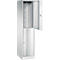 Vestiaire Resisto de C+P, 1 compartiment, 2 casiers, L 396 x P 540 x H 1950 mm, gris clair/rouge rubis