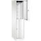 Vestiaire Resisto de C+P, 1 compartiment, 2 casiers, L 396 x P 640 x H 1950 mm, blanc trafic