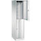 Vestiaire Resisto de C+P, 1 compartiment, 2 casiers, L 396 x P 640 x H 1950 mm, gris clair/bleu clair