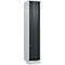 Vestiaire Resisto de C+P, 1 compartiment, 2 casiers, L 396 x P 640 x H 1950 mm, gris clair/gris anthracite