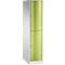 Vestiaire Resisto de C+P, 1 compartiment, 2 casiers, L 396 x P 640 x H 1950 mm, gris clair