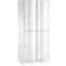 Vestiaire Resisto de C+P, 2 compartiments, 4 casiers, L 772 x P 540 x H 1950 mm, blanc trafic