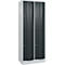 Vestiaire Resisto de C+P, 2 compartiments, 4 casiers, L 772 x P 540 x H 1950 mm, gris clair/gris anthracite