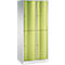 Vestiaire Resisto de C+P, 2 compartiments, 4 casiers, L 772 x P 540 x H 1950 mm, gris clair