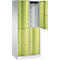 Vestiaire Resisto de C+P, 2 compartiments, 4 casiers, L 772 x P 540 x H 1950 mm, gris clair