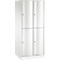 Vestiaire Resisto de C+P, 2 compartiments, 4 casiers, L 772 x P 640 x H 1950 mm, blanc trafic
