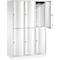 Vestiaire Resisto de C+P, 3 compartiments, 6 casiers, L 1148 x P 540 x H 1950 mm, blanc signalisation