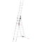 Vielzweckleiter Hailo ProfiLOT, EN 131, LOT-System, Treppen verstellbar bis 540 mm, bis 150 kg, 2 x 9 + 1 x 8