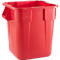 Vierkant afvalbak Brute Rubbermaid, 105 liter, 550 mm, rood